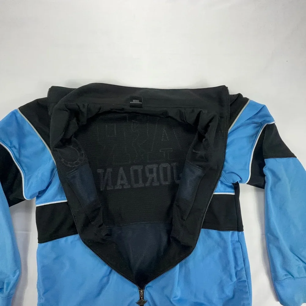 Air Jordan Full Zip Track‎ Jacket Mens XL Black Blue Retro Athletic Logo